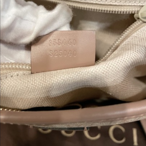 Gucci Nude Supreme Canvas w/ zip beige leather tote - Picture 11 of 16